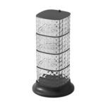 Rak Tempat Bumbu Dapur 4 dan 3 Susun Putar Kristal - 4 Tingkat Hitam