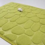 Keset Kamari Mandi Anti Slip Memori Foam Motif Batu - Hijau