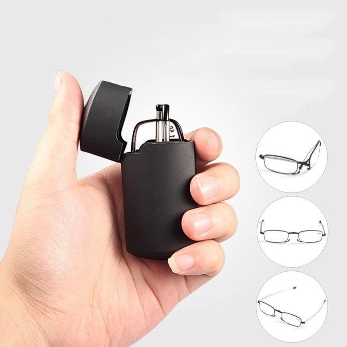 20240801100608a41fc3bb01b5bc3196c79d769cb308c6 Kacamata Baca Lipat Rabun Dekat Folding Reading Glasses - +3 - Image 1