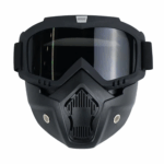 Kacamata Google Full Face Helm Masker Motor Paintball Airsoft Trail - Hitam