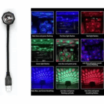 Laser Lampu Proyektor Led USB Bintang Plafon Mobil Kamar 9 Mode RGB