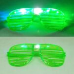 Kacamata Party Pesta Acara Lampu LED Colorful Berkedip 3 Mode Stylish - Hijau