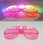 Kacamata Party Pesta Acara Lampu LED Colorful Berkedip 3 Mode Stylish - Pink