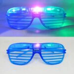 Kacamata Party Pesta Acara Lampu LED Colorful Berkedip 3 Mode Stylish - Biru