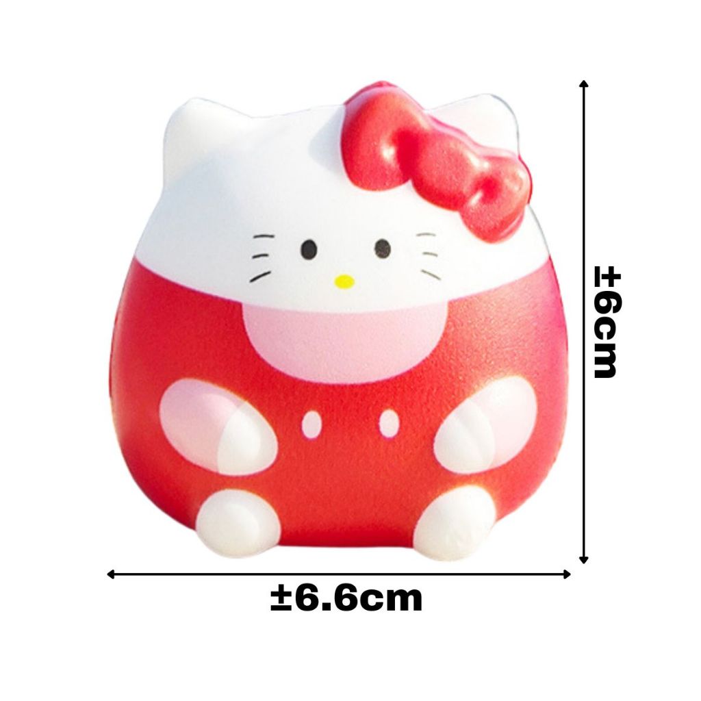2024080108561322aecbc814700363d117f47800892400 Mainan Squishy Sanrio Bulat Karakter - HelloKitty - Image 1