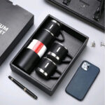 Termos Sultan Vacuum Flask Set Botol Cangkir 500 ML Panas Dingin - Hitam