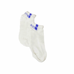 Kaos Kaki Pendek Atas Mata Kaki Olahraga Tebal New Sport 3/4 - Putih Strip Biru