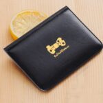 Dompet Kartu Card Wallet Ribbon Lucu Cute Bahan Kulit 12 Slot Kekinian - Hitam