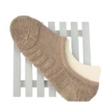 Kaos Kaki Pendek Tebal Invisible Serat Bambu Nyaman dan Anti Slip - Krem