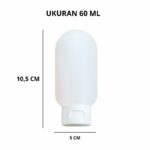 Botol Sabun Shampoo Cair Macaron Mini Travelling Isi 60 ML - Putih