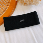 Headband Rajut Karet Fashion Model Sporty Elastis Desain Unik Olahraga - Hitam