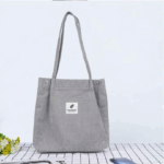 Totebag Fashion Wanita Bahan Corduroy Korea Style Canvas Sling Bag - Abu
