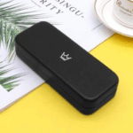 Kotak Tempat Penyimpanan Kacamata Desain Modis Logam Elegan Soft Color - Hitam