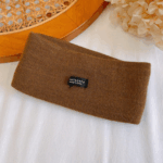 Headband Rajut Karet Fashion Model Sporty Elastis Desain Unik Olahraga - Coklat