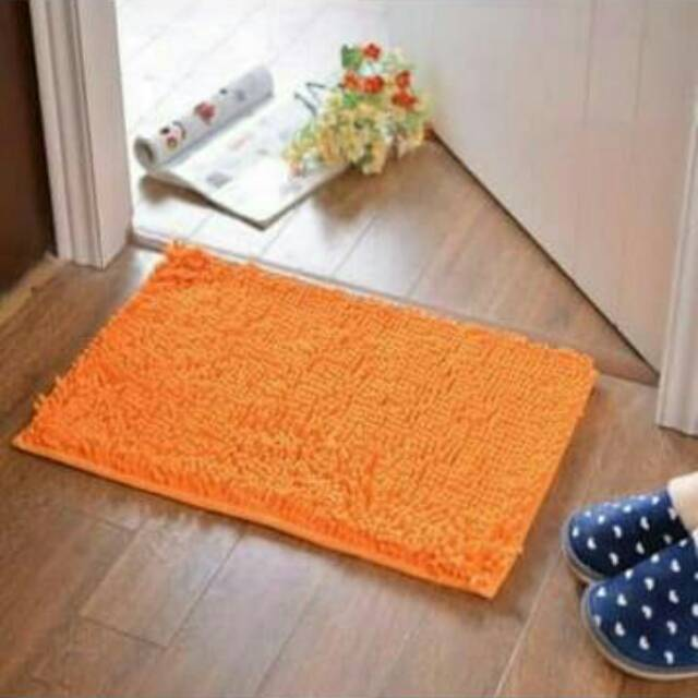 VZCZJMUXYdM7XJW6VOSpTV3PLoLQ4Kh5ESYLsTeE Keset Cendol Mickrofiber Halus Lembut Anti Slip Kamar Mandi Ruang Tamu - Kuning - Image 1