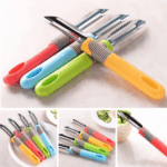 Pisau Kupas Buah Sayur Sisik Ikan Anti Slip Peeler Knife Stainless