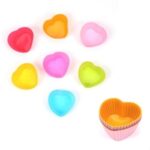 Cetakan Kue Silikon Food Grade Praktis Bekal Bento Anak Cupcake dan Muffin - Love
