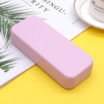 Kotak Tempat Penyimpanan Kacamata Desain Modis Logam Elegan Soft Color - Pink