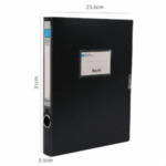 Kotak File Plastik Organizer Folder Dokumen Kantor Folio Berkas - Hitam