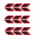 Stiker Carbon Dekorasi Mobil Nyala Warning Sign Keamanan Eksklusivitas - Merah