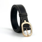 Ikat Pinggang Gesper Sabuk Belt Wanita Modern Fashion Style Vintage Retro - Hitam