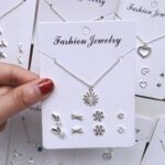 Kalung Anting Set Aksesoris Fashion Wanita Korea Cantik Kekinian - Matahari