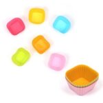 Cetakan Kue Silikon Food Grade Praktis Bekal Bento Anak Cupcake dan Muffin - Persegi