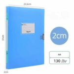 Kotak File Plastik Organizer Folder Dokumen Kantor Folio Berkas - Biru