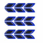 Stiker Carbon Dekorasi Mobil Nyala Warning Sign Keamanan Eksklusivitas - Biru