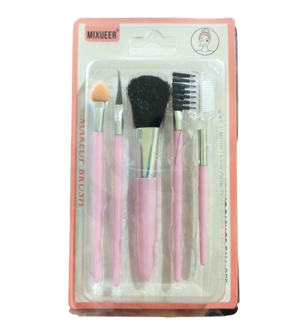 20240911085741166acf0f5cb3546ef96139f0dbe98eef Kuas Alat kosmetik Brush Makeup Mini Set 5 Pcs Praktis Travel Portable - Image 1