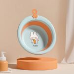 Baskom Lipat Mini Bayi New Born Portable Desain Fleksibel Multifungsi - Biru Bulat