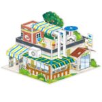 Puzzle Mainan Edukasi Anak 3D Paper House Melatih Kreativitas Anak - Supermarket