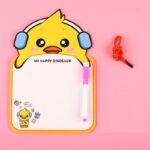 Papan Tulis Anak Whiteboard Belajar Karakter Lucu Spidol Cardboard - Duck