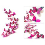 Stiker Dinding Kupu Kupu Wall Sticker Butterfly 3D Dekorasi PVC tape - Rose