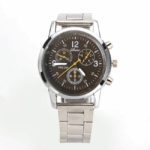 Jam Tangan Pria Wanita Strap Rantai Model Trendi Fashion Stylish Watch - Coklat