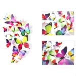 Stiker Dinding Kupu Kupu Wall Sticker Butterfly 3D Dekorasi PVC tape - Rainbow