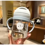 Botol Minum Anak Pegangan Training Cup Food Grade Desain Anti Selip - Biru