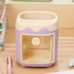 Organizer Meja Laci 2 Tingkat Penyimpanan Stationery Alat Tulis - Ungu