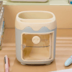 Organizer Meja Laci 2 Tingkat Penyimpanan Stationery Alat Tulis - Biru