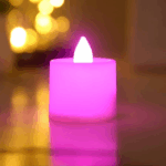 Lilin LED Mini dan Sedang Candle Light Lamp Dekorasi Kamar Tidur - Pink Sedang