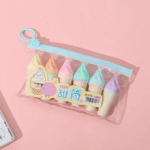 Highlighter Desain Lucu Warna Warni Menandai Poin Penting Pencatatan - Ice Cream Cone