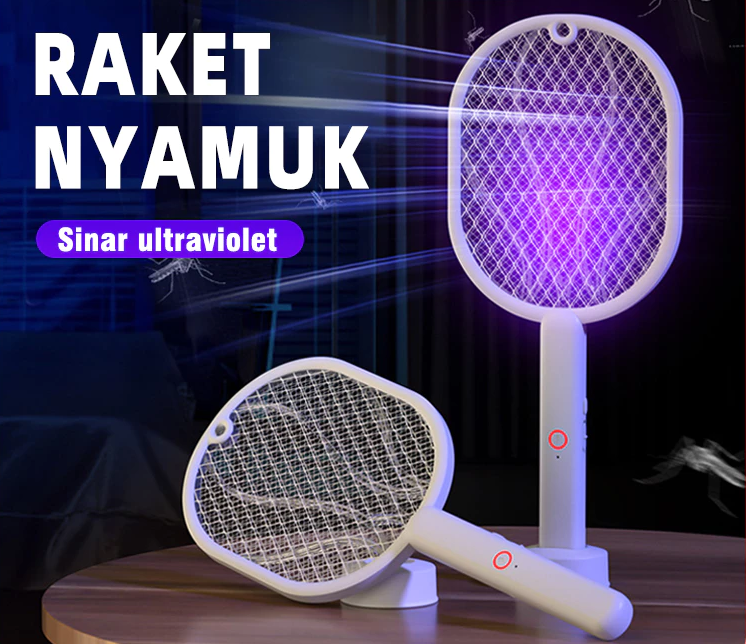 QJgckphHR4tTjECM1AbYVLYqqOAetffaH9PnBqKL Raket Nyamuk Insect Killer Elektrik Rechargeable 2in1 Multifungsi - Image 1