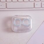 Softlens Case Bening Plastik Tempat Kontak Lensa Mata Tabung Penjepit - Biru Muda