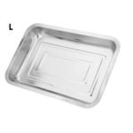 Baki Stainless Cekung Baking Tray Alat Saji Pemanggang Variasi Ukuran - L
