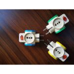 Steker Multi Colokan T-Arde 3 Arah dengan Saklar Neon