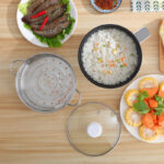 Panci Elektrik Portable Mini 1.2L Stainless Steel Multifungsi - Putih - Image 4