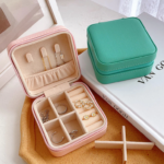 Box Penyimpanan Anting Kalung Aksesoris Perhiasan Simple Cantik Elegan - Tosca - Image 3