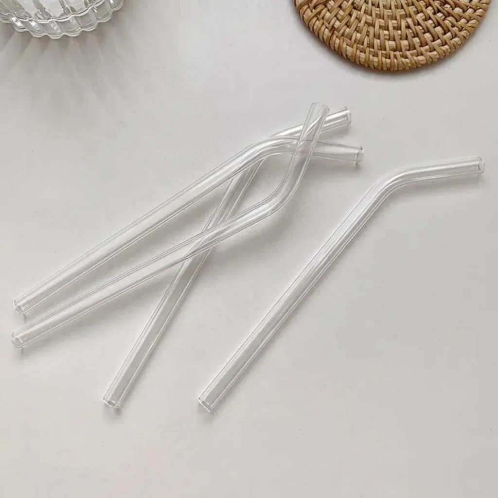 109797_1766571271651 Sedotan Kaca Bening Bengkok 20cm Tahan Panas Reusable - Image 1