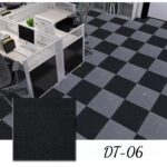 Karpet Puzzle Polyester Polos Alas Lantai Kantor Rumah Hotel Nyaman - Hitam