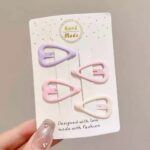 Jepit Rambut Anak Isi 4 Bentuk Lucu Warna Warni Aksesoris Wanita - Love